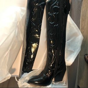 Jeffrey Campbell Over the Knee Western Boot